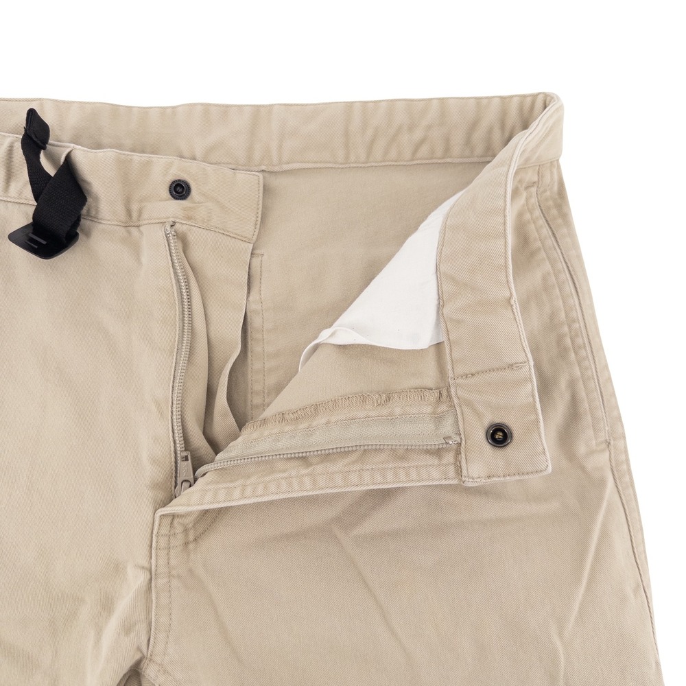 Bearded Goat Mens Small Boundless Canvas Shorts Tan Khaki Belted Gorpcore Hiking - Picture 2 of 7